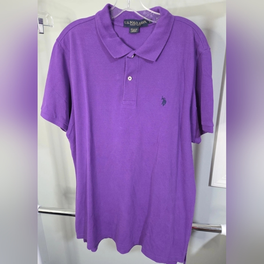 U.S. Polo Assn. Men's Polo Shirt in Vibrant Purple